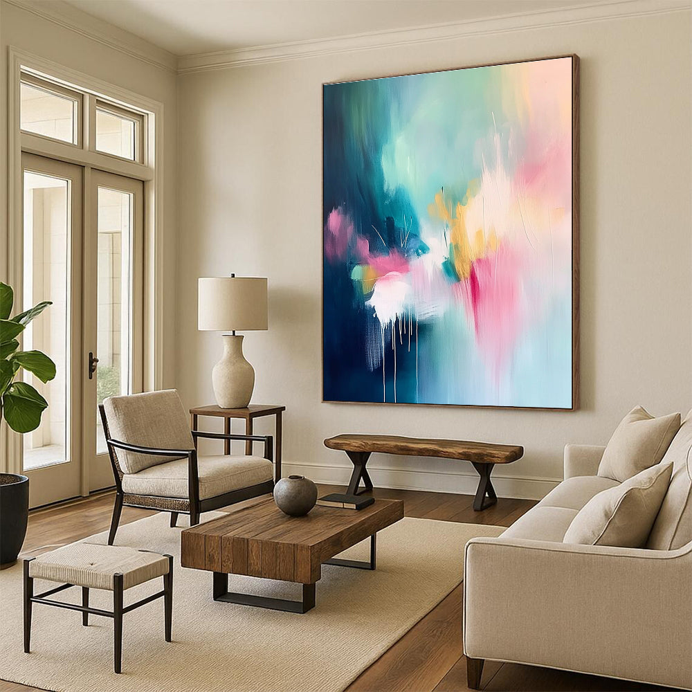Colorful Fluid Abstract Painting for Creative Office Break Areas GAB1232