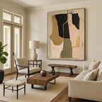 Gold - Accented Abstract Painting for Luxury - Styled Home Offices GAB0969