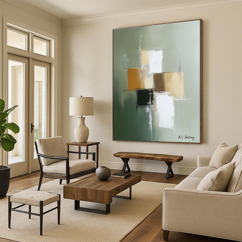 Minimalist Color Blocks - Contemporary Abstract Painting GAB0646