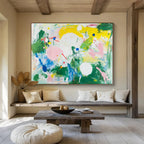 Colorful Abstract Dots and Shapes with Playful Energy Abstract Painting ABS390