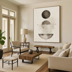 Abstract Circles Mysterious Abstract Painting for Thought - Provoking Spaces GAB1507