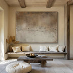 Neutral Textured Abstract Painting for Minimalist Art Galleries YHT257
