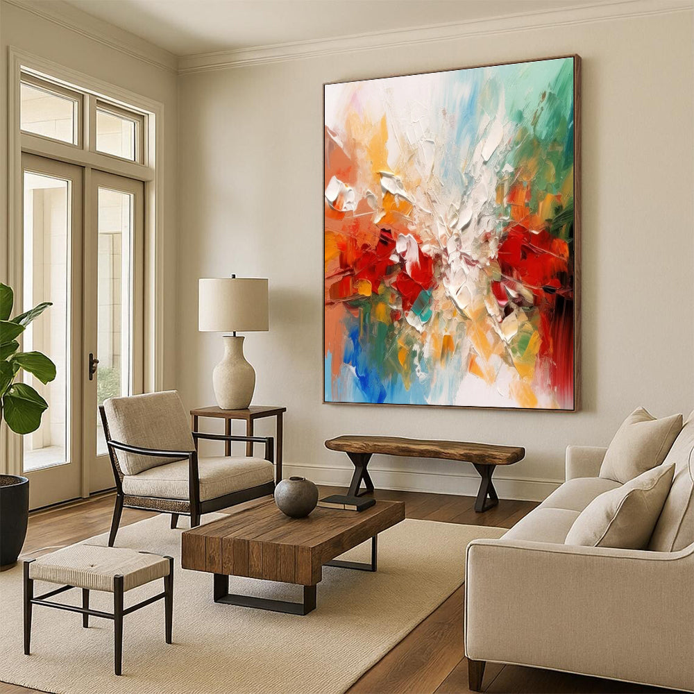 Colorful Explosion Abstract Painting for Artistic Event Venues HENG079