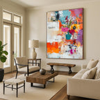 Modern Flower Vase Abstract Painting of Contemporary Florals GAB0159