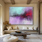 Purple and Red Abstract with Blended Edges Abstract Painting ABS378