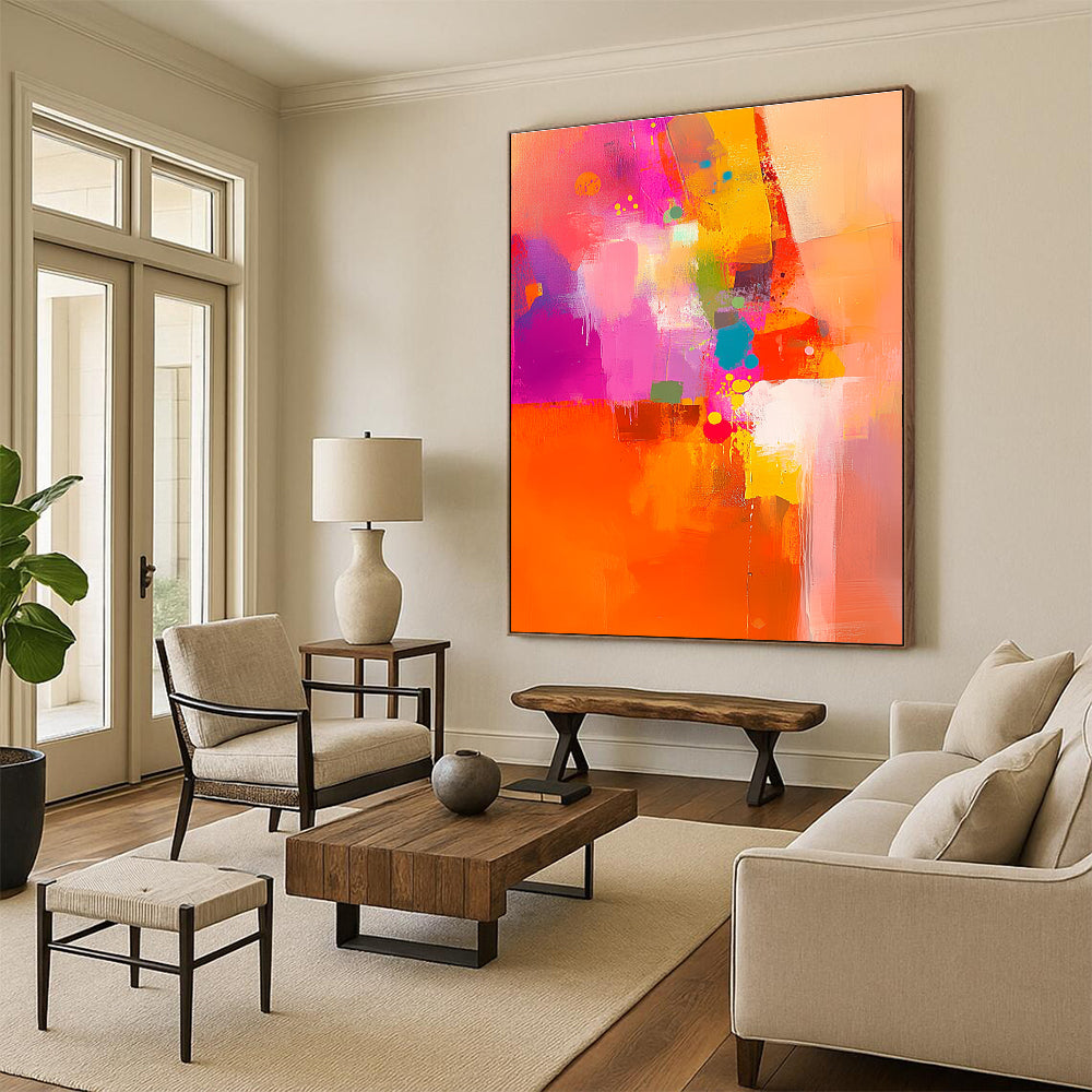 Colorful Abstract Burst Painting with Vibrant Energy WINK533
