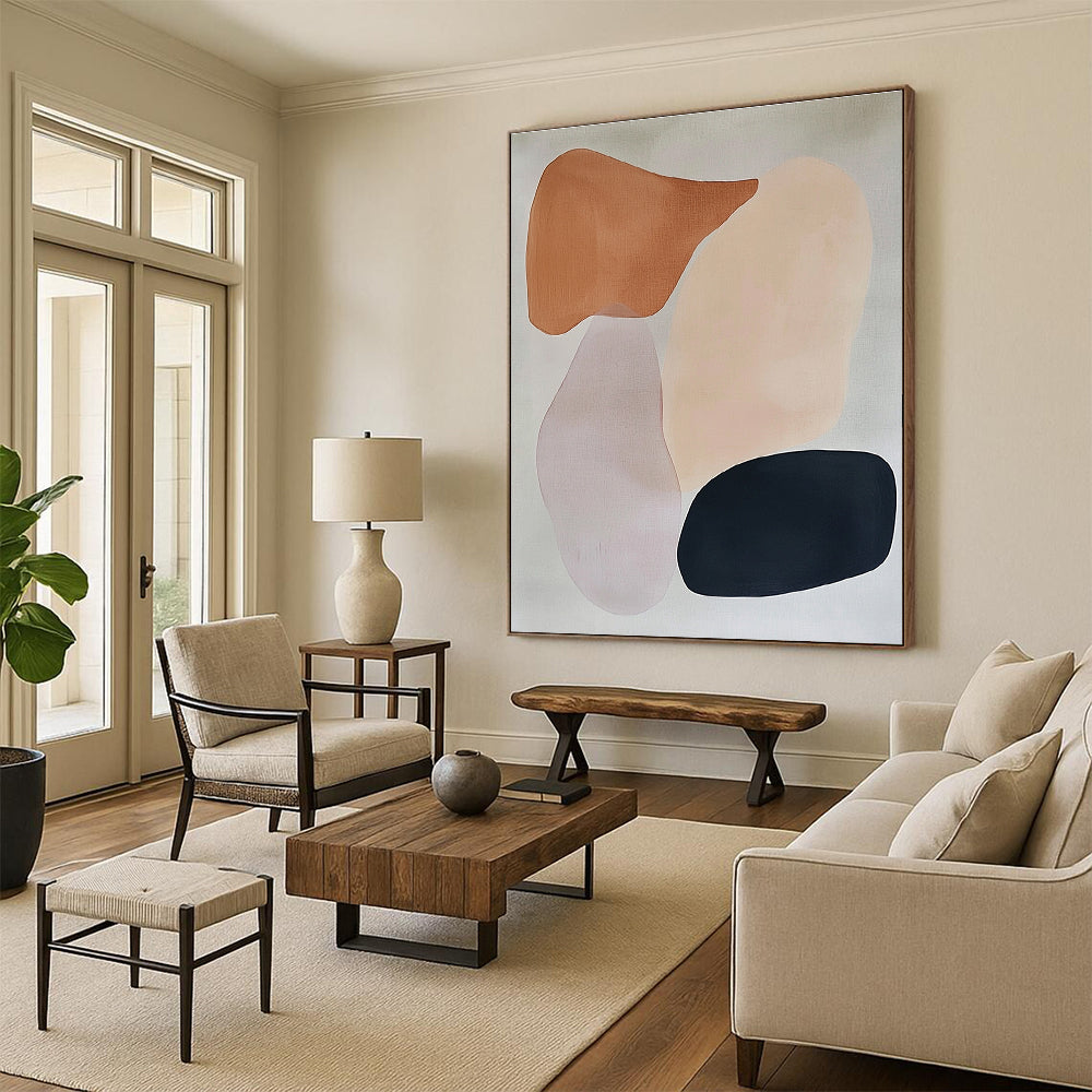 Pastel - Shaped Abstract Painting with Soft Forms WINK851