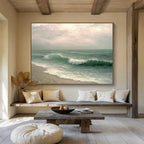 Realistic Sea Waves: Capturing Ocean’s Power and Grace Abstract Painting ABS156