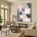 Pink and Gray Abstract Painting with Gentle Contrast WINK317