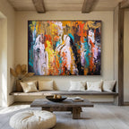 Vivid Colors Abstract Figures Painting for Artsy Community Centers YHT349