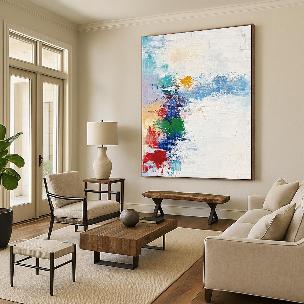 Colorful Splashed Abstract Painting with Lively Energy WINK701