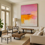Abstract Plane in Pink Sky Painting for Aviation - Themed Home Offices GAB1221