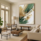 Green Gold Abstract Textures Painting with Nature - Inspired Hues WINK647
