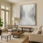 Monochrome Misty Path Abstract Painting for Mysterious Interiors GAB0738