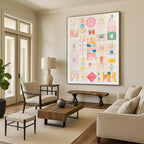 Colorful Geometric Collage Playful Abstract Painting GAB0365