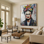 Frida - Inspired Portrait Vibrant Cultural Abstract Painting GAB0280