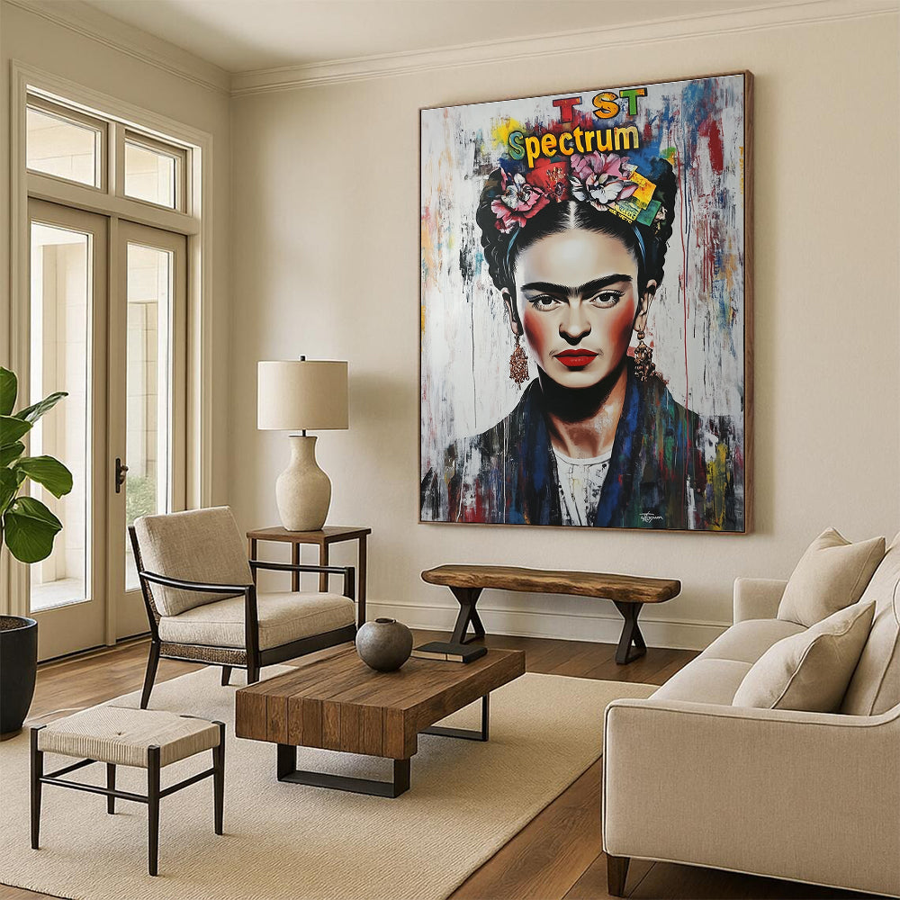 Frida - Inspired Portrait Vibrant Cultural Abstract Painting GAB0280