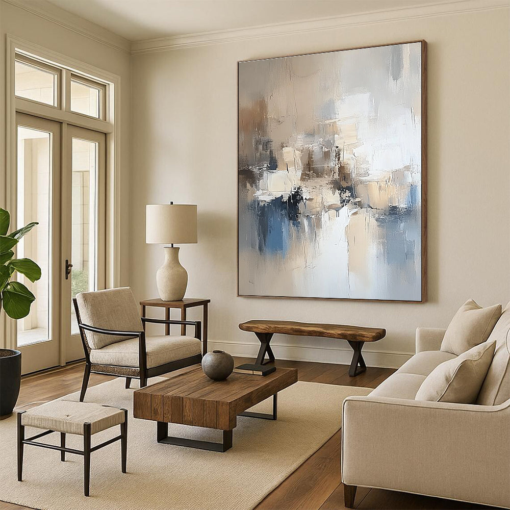 Neutral Tones Abstract Painting with Subtle Elegance WINK801