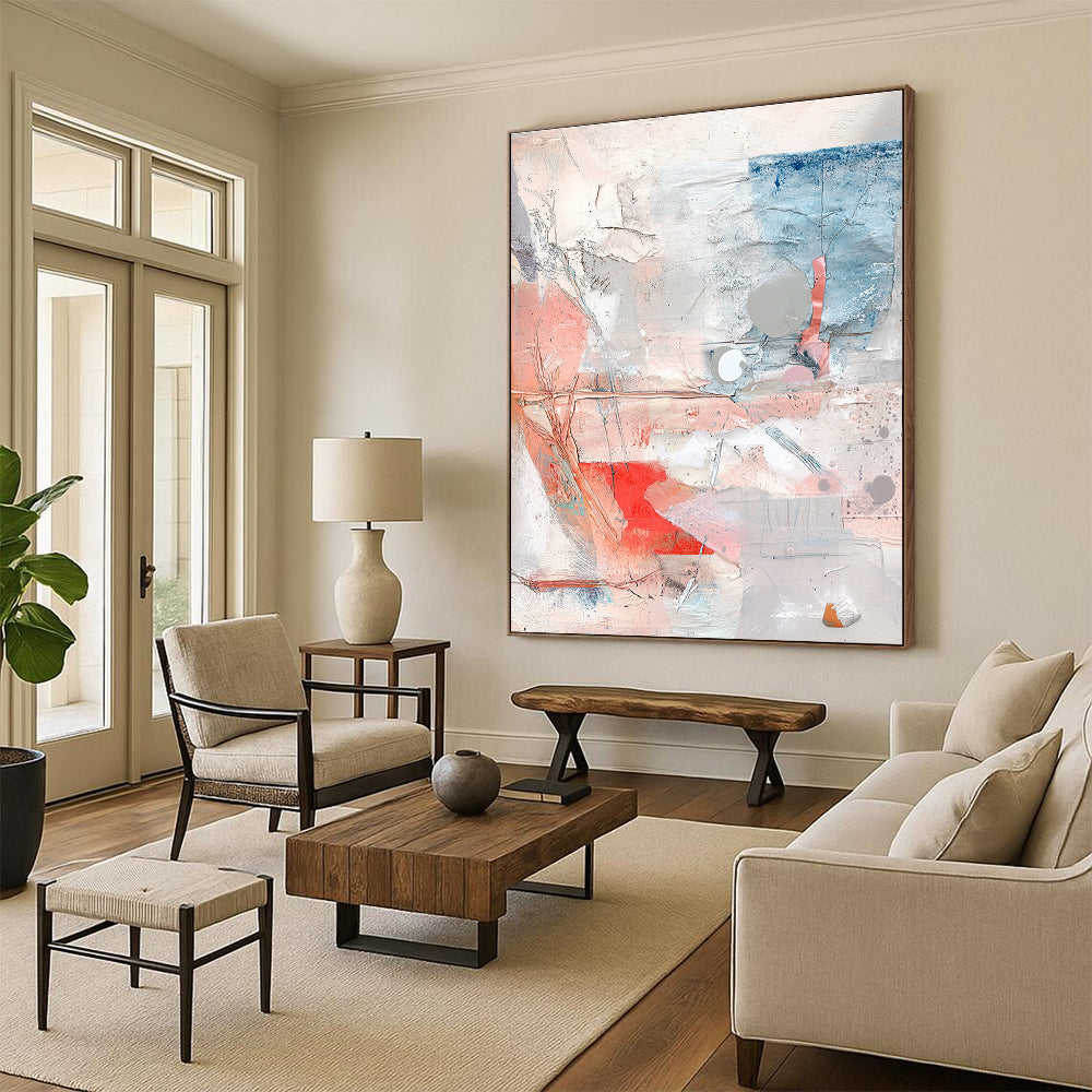 Collage of Textures 1 Abstract Painting with Eclectic Charm WINK194