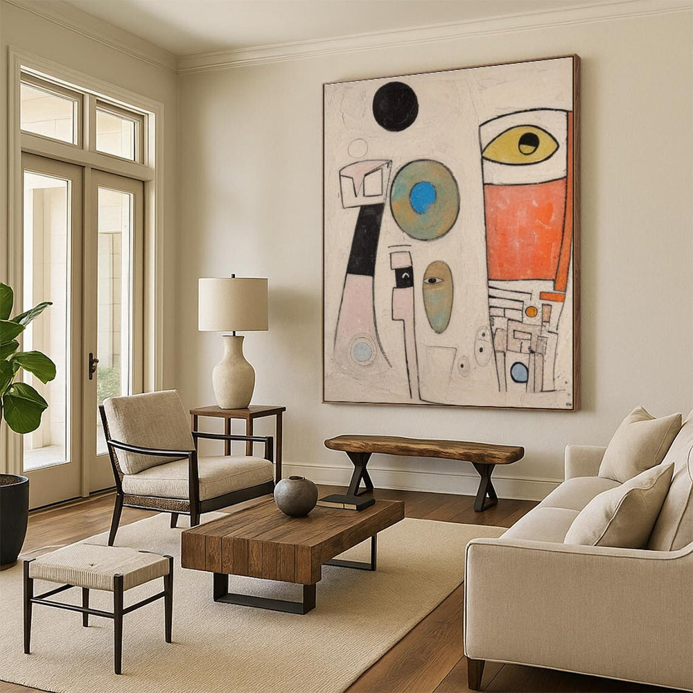 Abstract Figures and Shapes Abstract Painting for Art Gallery Experimental Sections HENG027