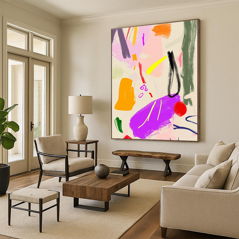 Colorful Playful Abstract Painting with Joyful Chaos WINK329