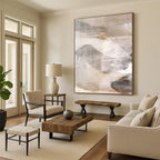 Earth - Toned Abstract Landscape Painting for Rustic - Style Living Rooms HENG210