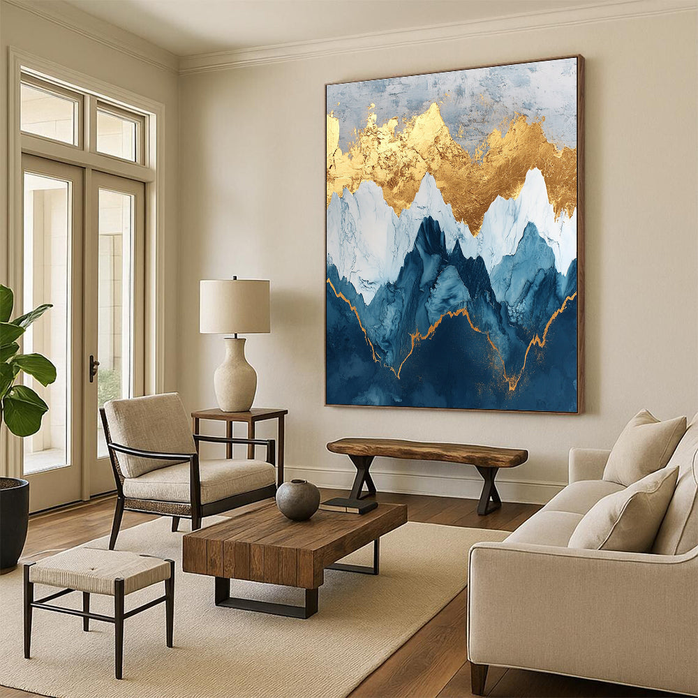 Gold Mountain Abstract - Contemporary Landscape Art GAB0555