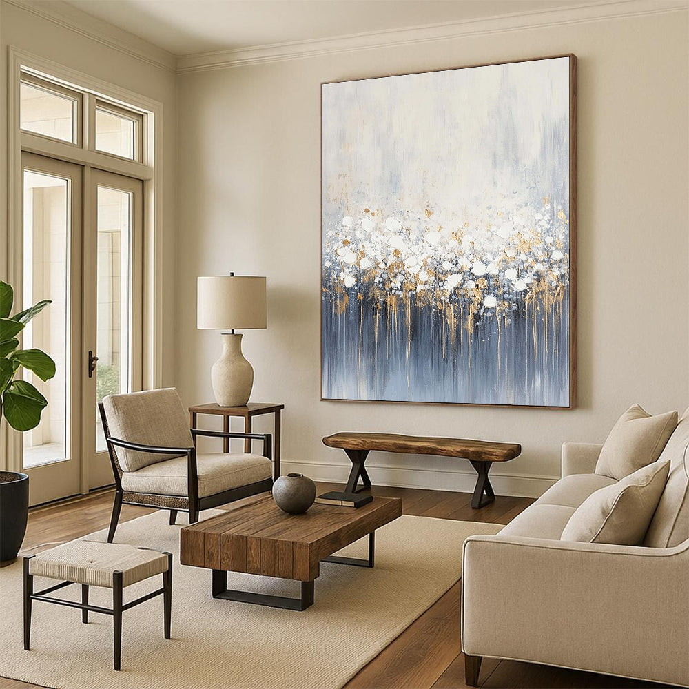 Gold Accent Abstract Painting for Luxury Dining Rooms GAB0777