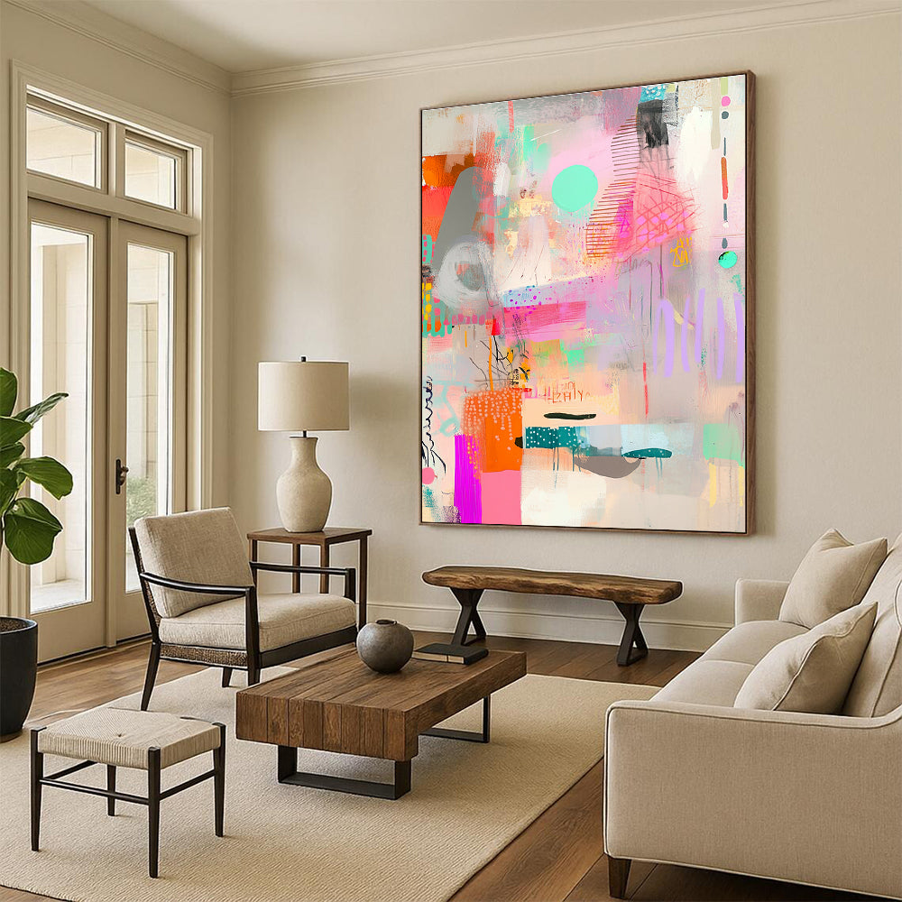 Colorful Abstract Collage Art of Playful Creativity GAB0157