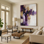 Purple Gold Beige Abstract Painting with Luxurious Warmth WINK462