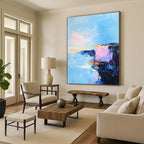 Coastal Cliffs at Sunset Abstract Painting for Luxury - Styled Residences GAB1076