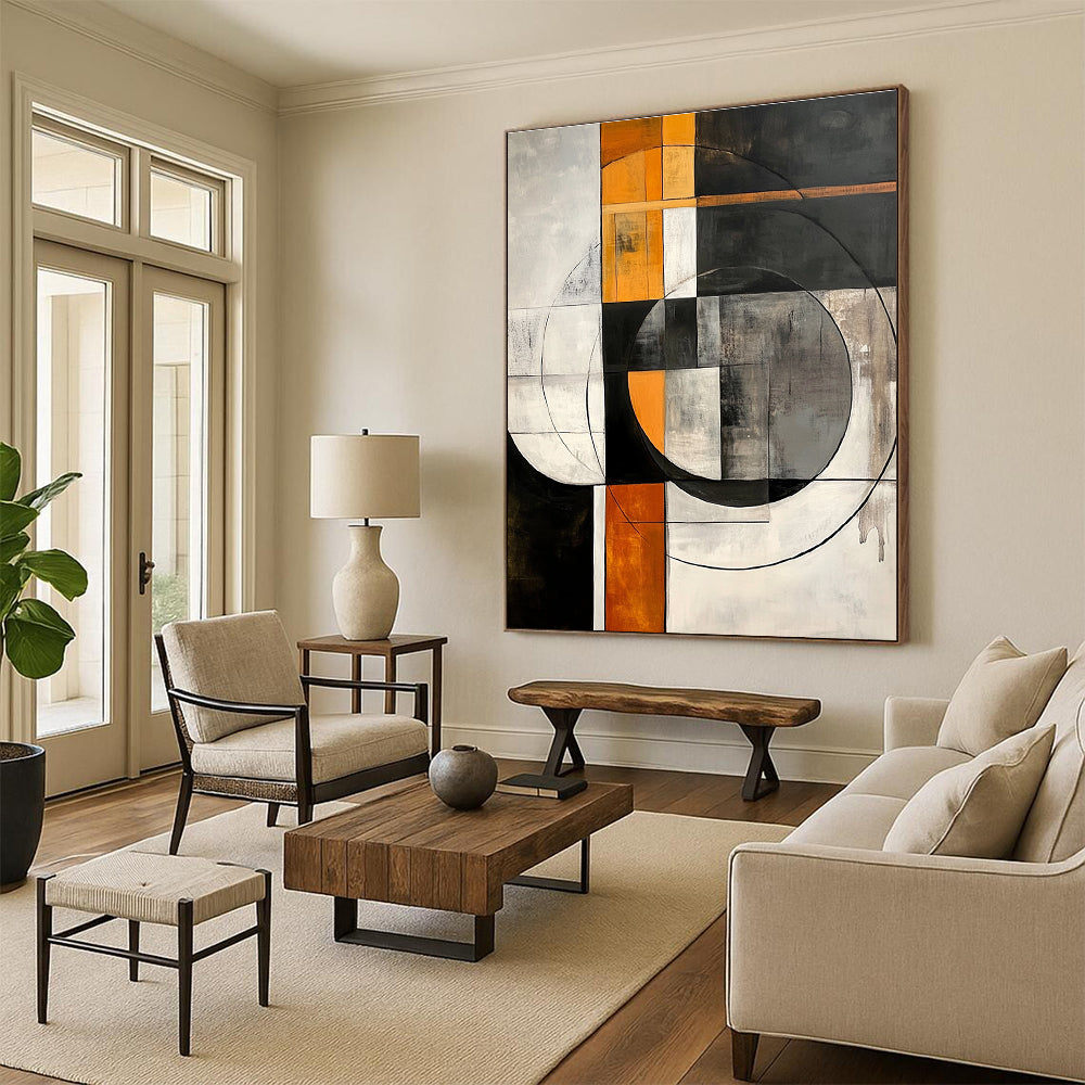 Geometric Circle Abstract - Precision - Based Abstract Painting GAB0658