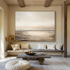 Neutral Seaside Abstract Painting for Calm Spaces YHT101