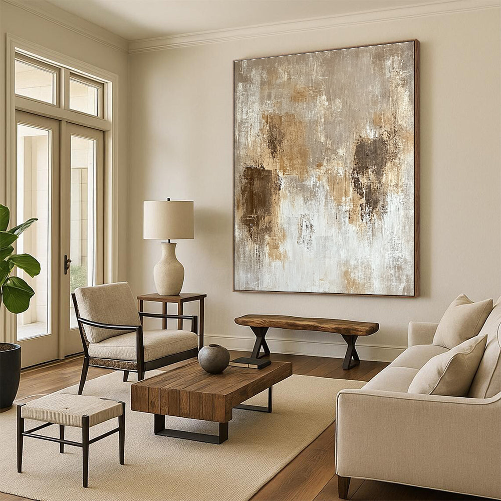 Neutral Tones Abstract Painting with Timeless Elegance WINK769