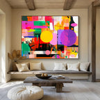 Colorful Geometric Abstract  Playful Shapes and Colors ABS053