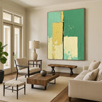 Geometric Color Blocks Abstract Painting of Playful Shapes GAB0139