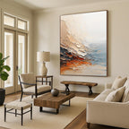 Textured Abstract Landscape - Dynamic Brushstroke Artwork GAB0531