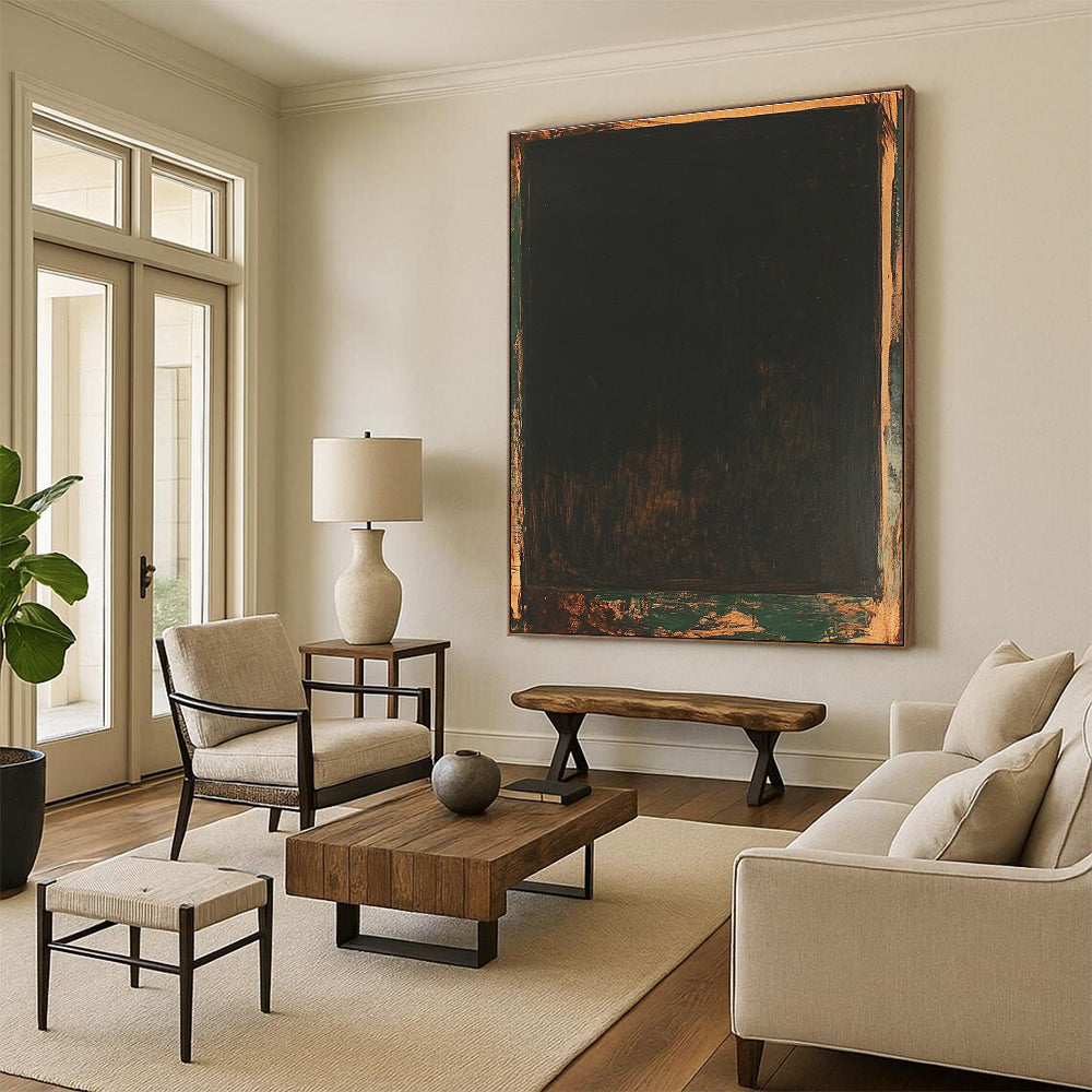 Dark Abstract Painting for Modern Art Gallery Installations GAB1283