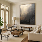 Dark Textured Abstraction Painting for Dramatic Home Theaters HENG449
