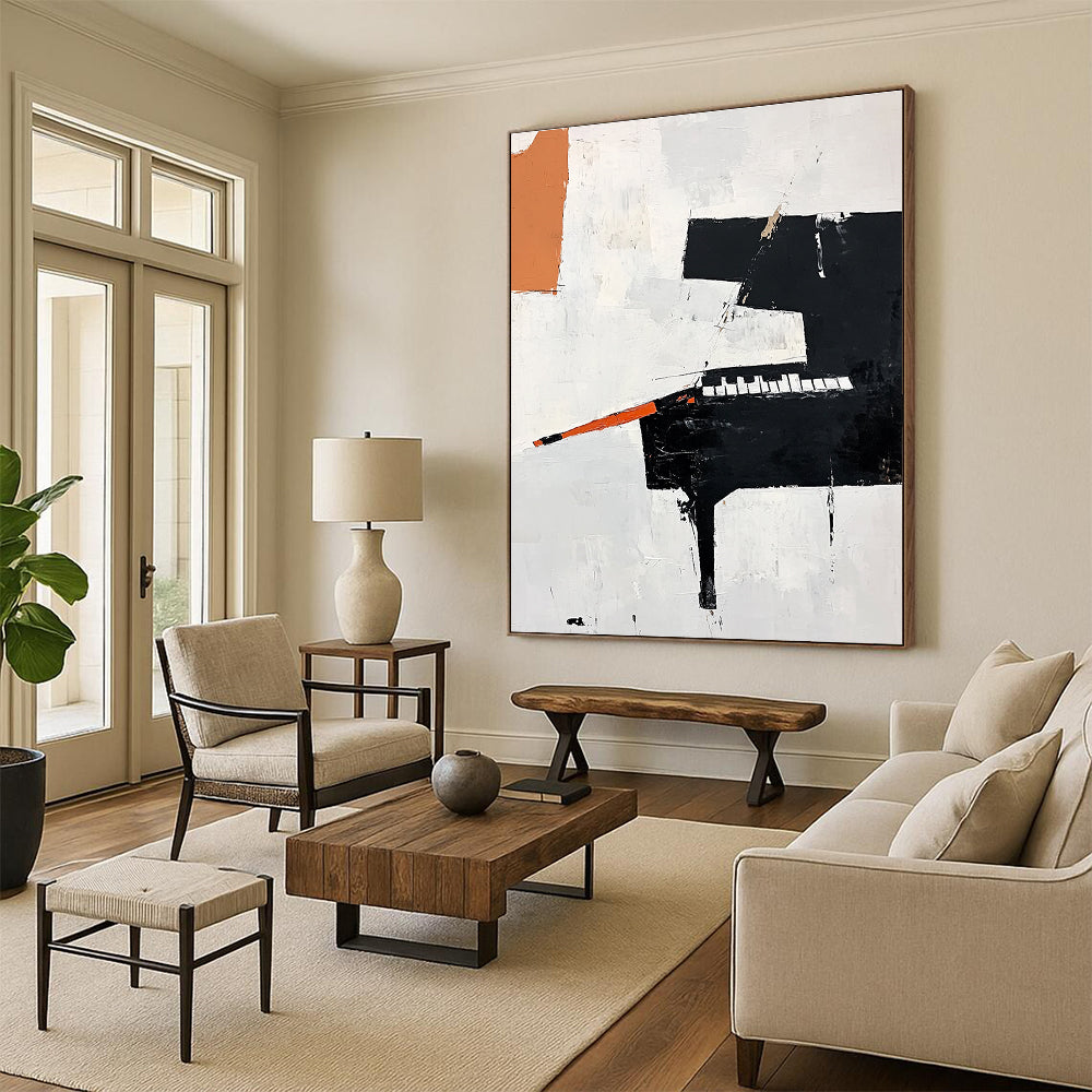 Abstract Piano Art Creative Musical Abstract Painting GAB0228