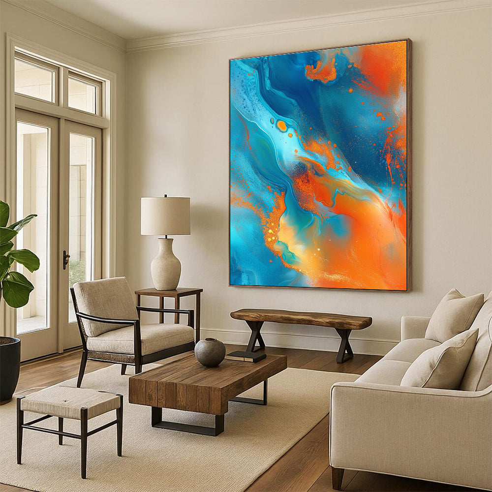 Fluid Color Abstract - Dynamic Liquid - Flow Abstract Art GAB0498