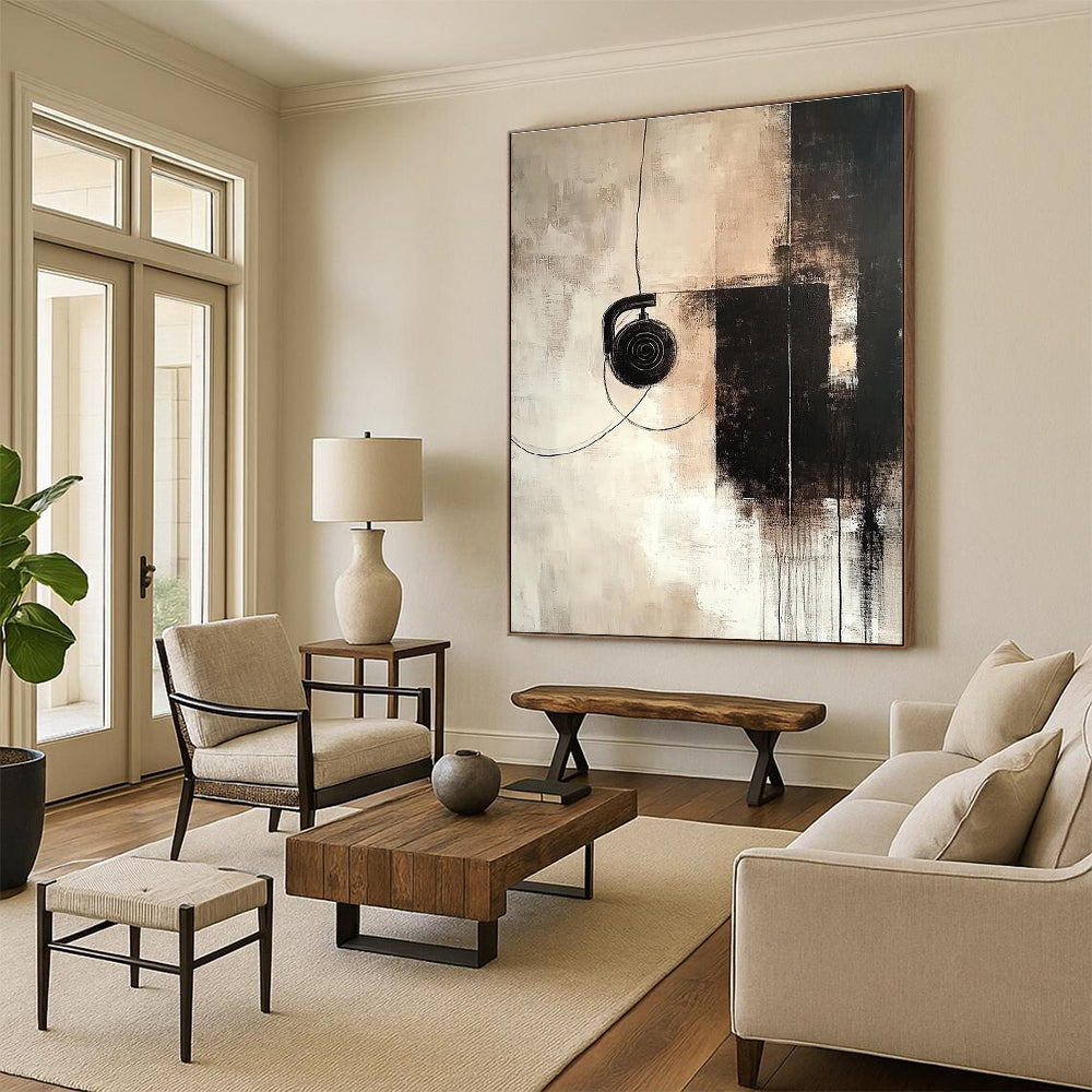Headphone Abstract Painting for Music Lover’s Home Studios GAB1186