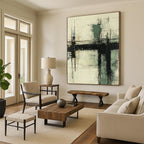 Textured Geometric Abstract Painting for Industrial - Styled Lofts GAB1127