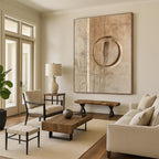 Textured Circle Abstract Painting for Industrial - Chic Art Galleries GAB1307