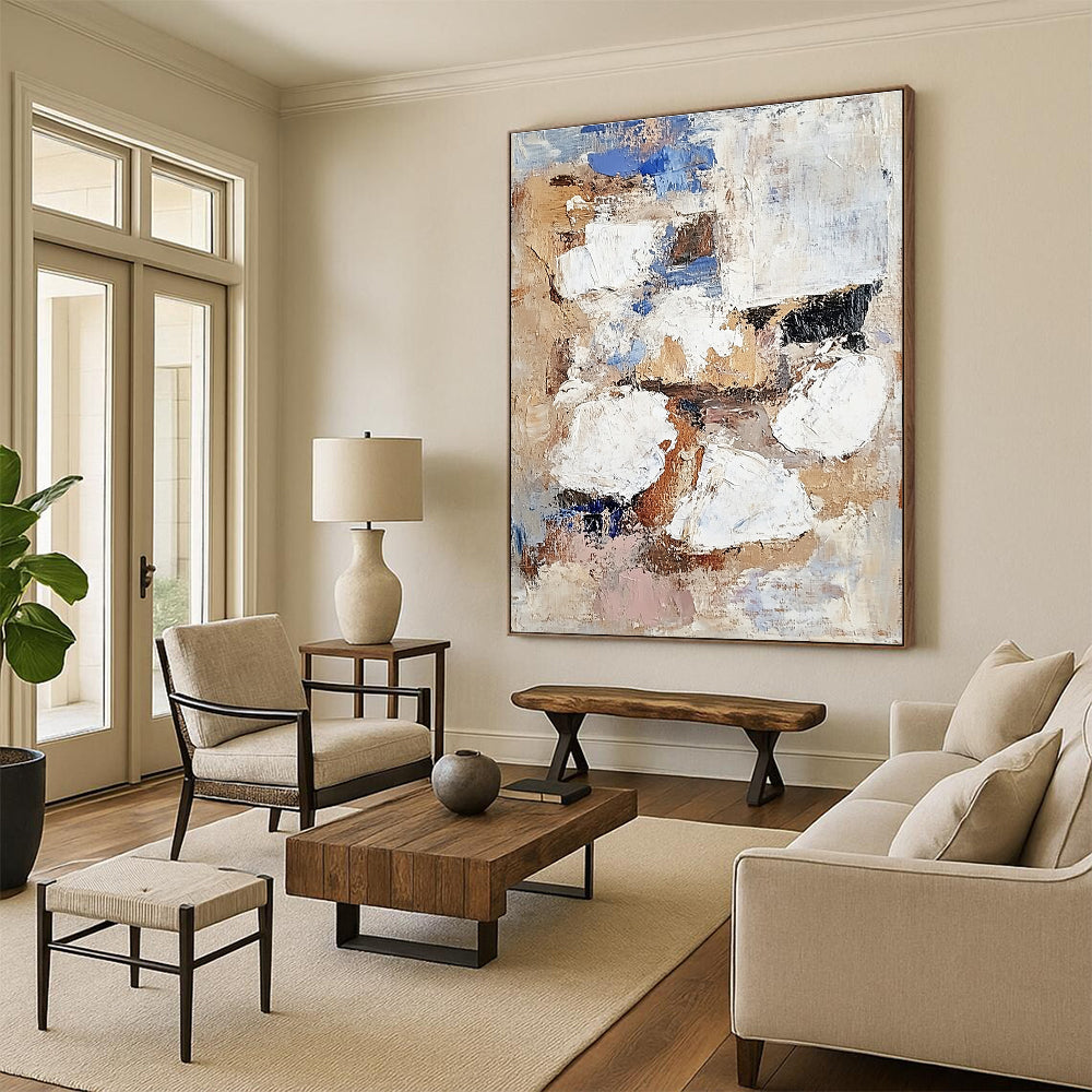 Earth Toned Abstract Painting with Organic Warmth WINK763