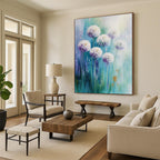 Dandelion Blooms Soft - Colored Floral Abstract Painting GAB0300