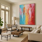 Pastel and Bright Abstract Painting with Cheerful Harmony WINK799