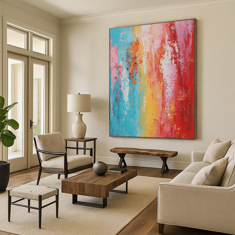 Pastel and Bright Abstract Painting with Cheerful Harmony WINK799