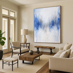 Blue - Silver Abstract Symmetry Painting with Balanced Grace WINK392