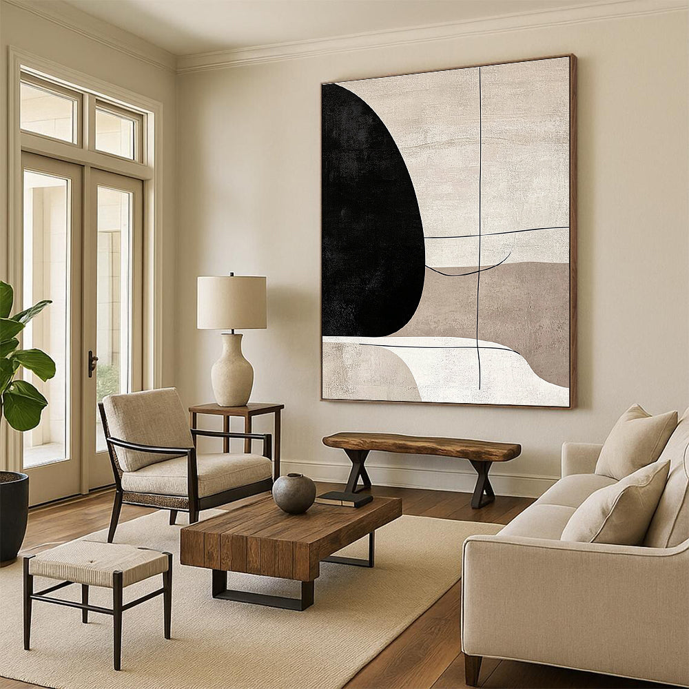 Minimalist Abstract Forms Painting with Quiet Sophistication WINK418